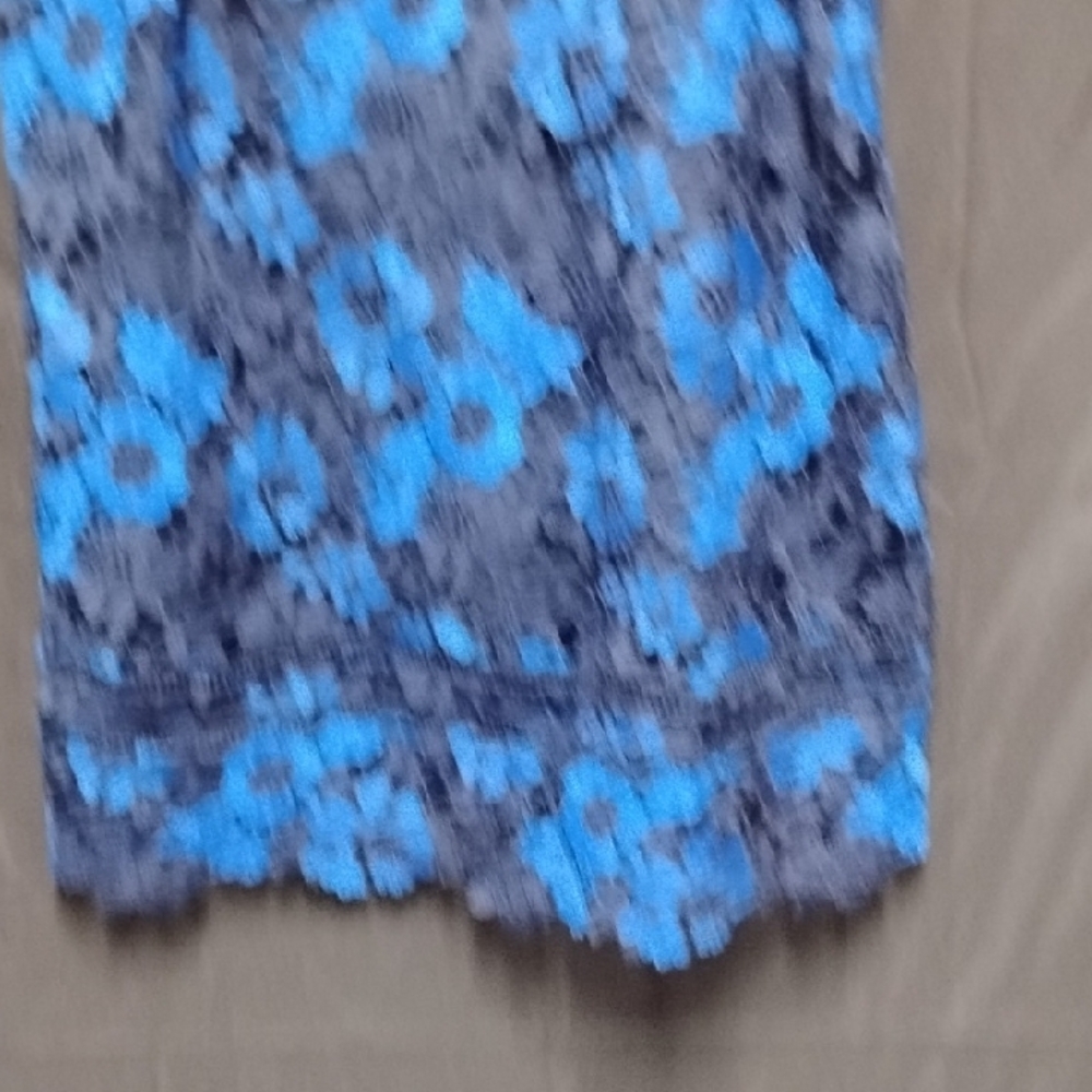 Tahari Blue Floral Lace Spaghetti-Strap Dress - Picture 10 of 15